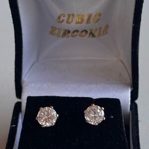 CZ stud earrings